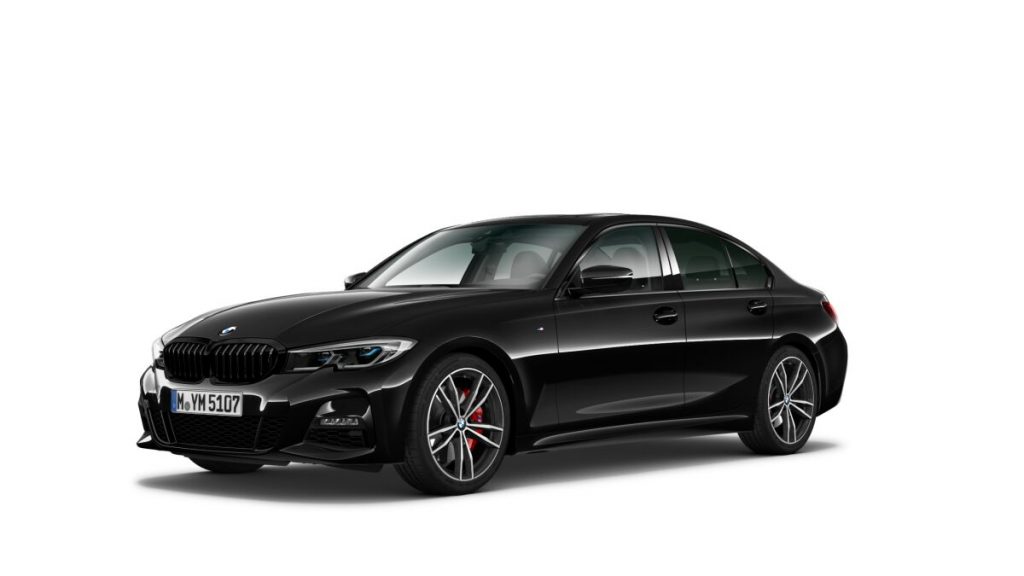 BMW 3er schwarz front leasing