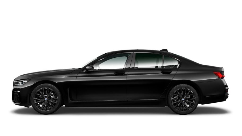 BMW 7er Leasing Seitenansicht all black